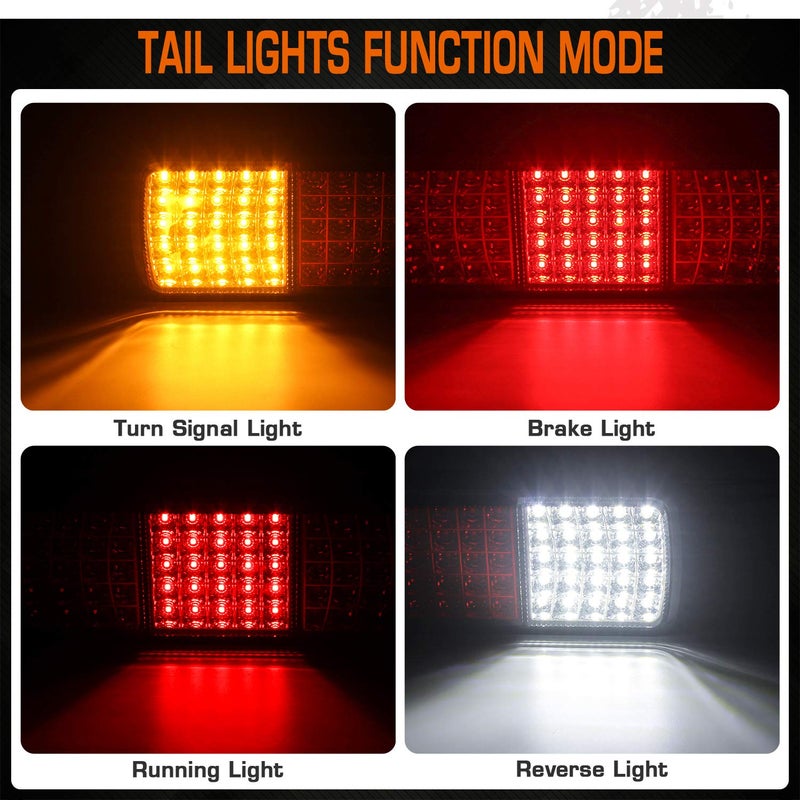 LINKITOM 75 LED Truck Tail Light Bar, Super Bright 12v Turn Signal Brake Reverse Taillight for Truck Boat Snowmobile Trailer Pickup RV Camper UTV UTE Vans (2PCS) - Image 4